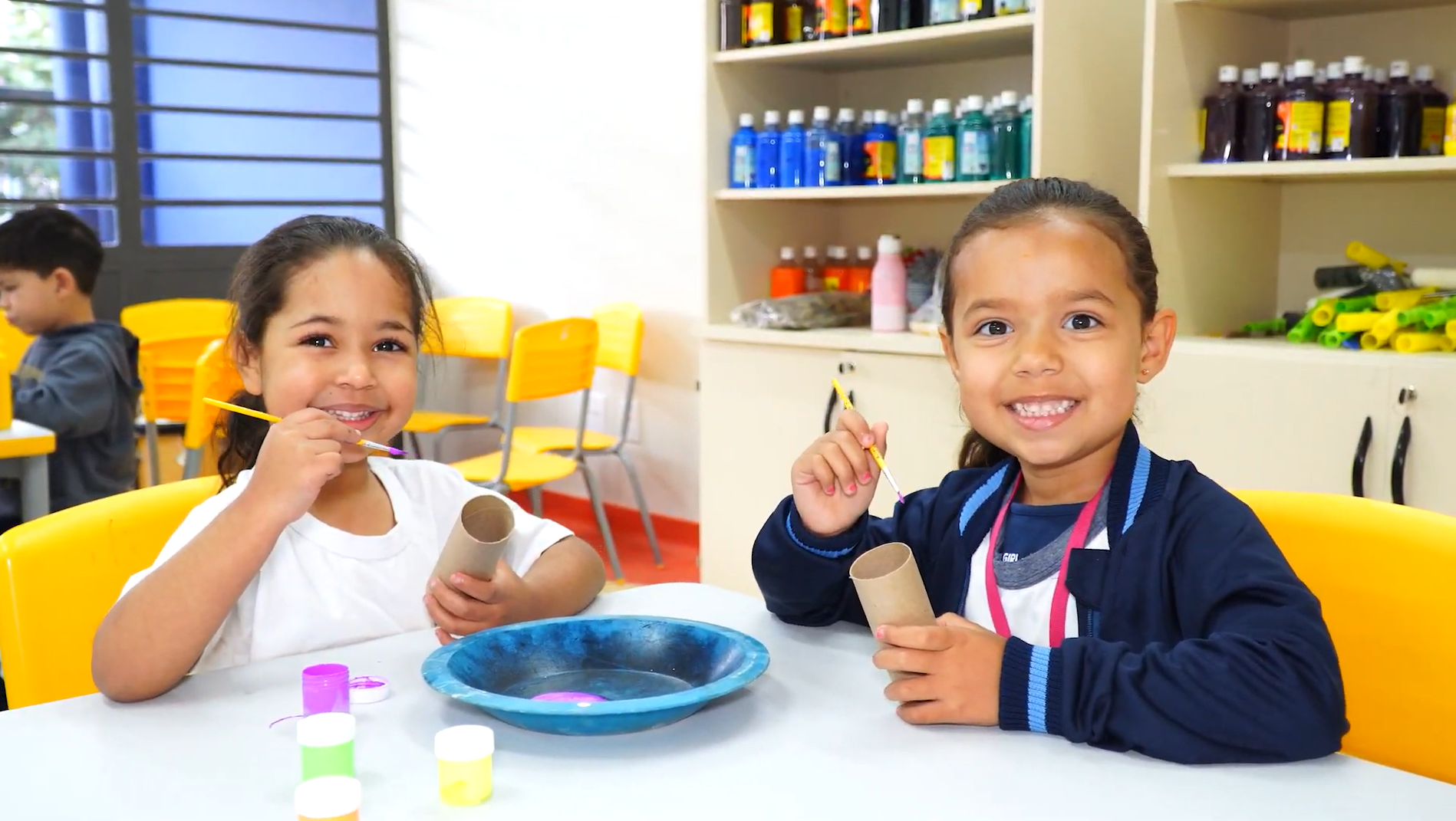 Alunas da EMEI Gilberto Dimenstein, no Itaim Paulista